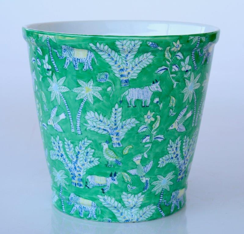 Green Animal Round Planter
